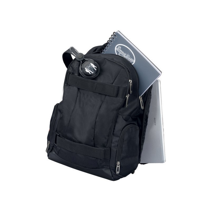 LiGHTPAK rugzak HAWK met laptopvak, zwart, polyester